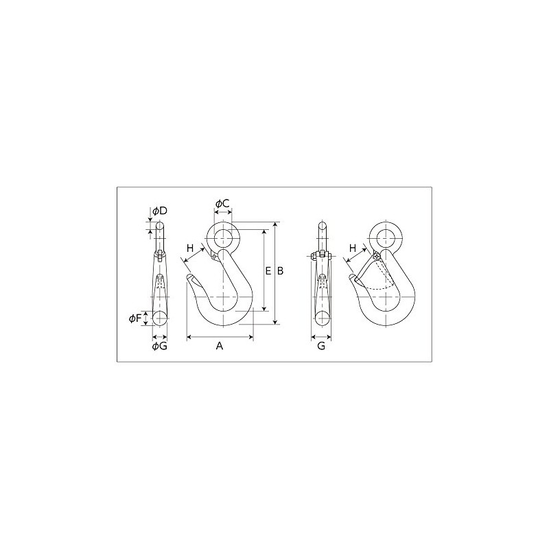 OH Slim Hook without Safety Lever WS-05