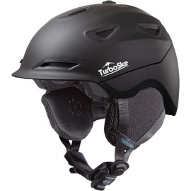 TurboSke Ski Helmet - Active Ventilation Audio Compatible Luxury Snow Sports Helmet with ASTM Certified Safety for Men, Women & Youth (S, Black)