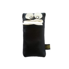 Handkerchief Gnome, Handkerchief Case, Leather Case, Black