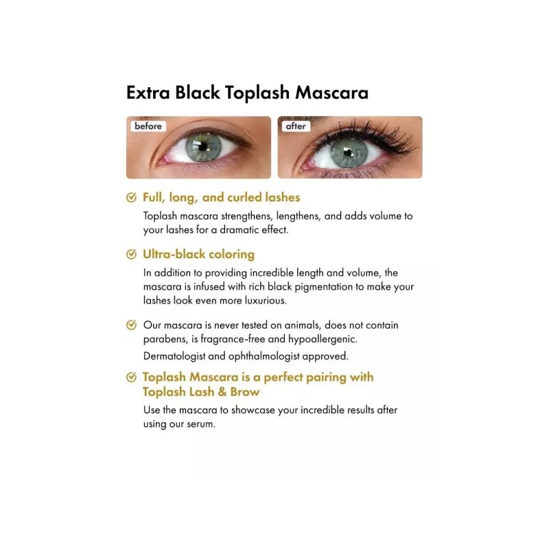 Toplash 엑스트라 에보니 마스카라 Toplash Extra Ebony Mascara