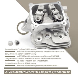 Hemi Cylinder Head fit for Predator 3500 & Generac 3500/4500 Watt fit for Predator 212cc for Hemi 212cc Engine Inverter Generator Replace Model IQ3500 GP3600 49ST GP3600 50ST 96387 56720 63584
