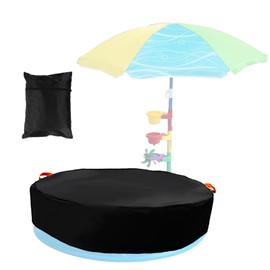 Kids Pool Cover for Step2 Play & Shade Pool, 40in 600D Oxford Cloth Water-Proof Sun-Resistant Heavy Duty Round Cover with Storage Bag(Black)
