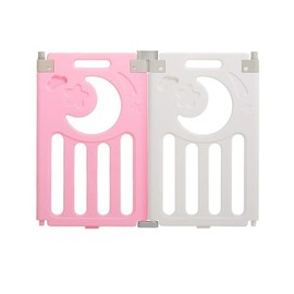 Dripex Upgrade Foldable Kids Activity Centre Safety Play Yard Home Indoor Outdoor Baby Fence Play Pen NO Gaps with Gate for Baby Boys Girls Toddlers (2 Panel - Pink + White)