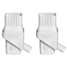 Oatey 14209 Mystic Rainwater Collection System Fits 2" X 3" Residential Downspouts, white (2 Pack)