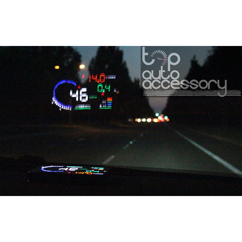 Top Auto Accessory HUD Head Up Display 5.5" OBD II