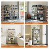 5-Tier Foldable Metal Storage Shelf with Wheels, 750 lb Capacity