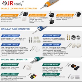 JRready ST5344 Pin Removal Tools Mini-Fit Jr Extraction Tool Micro-Fit .062 .093 Molex Pin Extractor Tool Metri-Pack AMP Mate-N-Lok Amphenol RT360 Series Connectors Terminal Release Tool Kit 11PCS