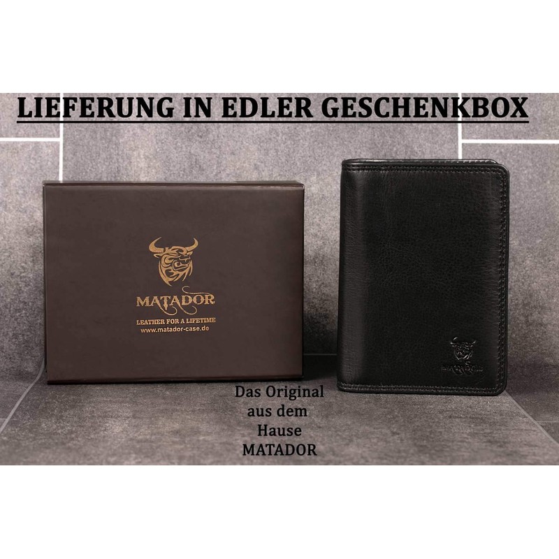 Pranke GENUINE Leather Credit Card Case Card Holder in Antique