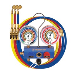 Mastercool 59661 R410A, R22, R404A 2-Way Manifold Set with 3-1/8" Gauges and 60" Hoses