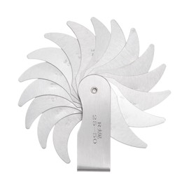 HARFINGTON R25-50 Radius Gauge Alloy Steel Radius Fillet Gauge Portable Concave Convex Measuring Tool for Tool and Die Makers Check