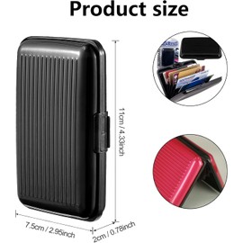 2 Piezas Porta Tarjetas de Crédito Protección RFID, Protector de Tarjetas Bancarias, RFID Blocker, Porta Tarjetas de Crédito Antirrobo, Tarjetero Mujer, Ideal para Uso Diario y Viajes