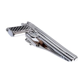 Salutto Tie Bar Mens Tie Clip Special Shape Shirt Tie Bar Clip (Pistol)