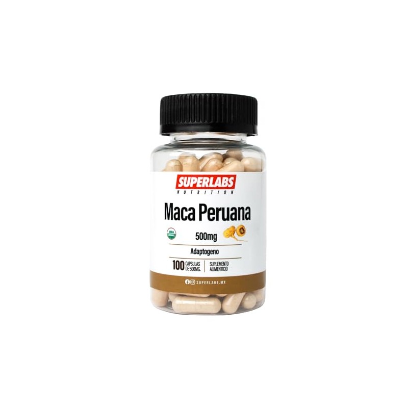 Superlabs Nutrition Maca 500mg 100 capsulas | Energía y Vitalidad