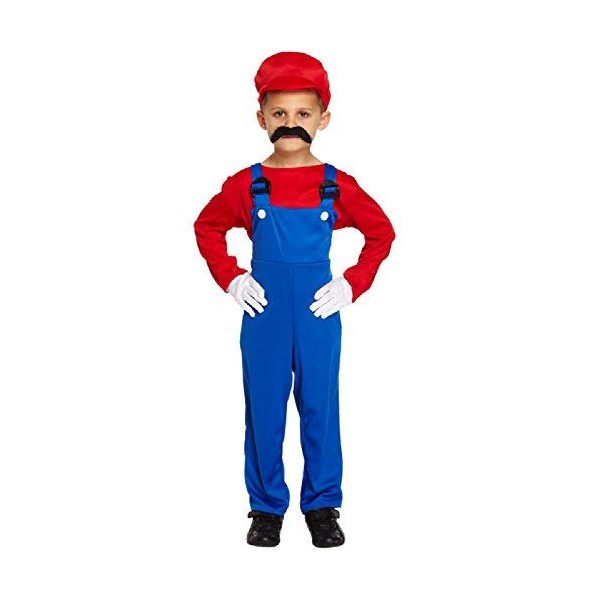 Super Workman Fancy Dress Costume, Red - Small (4-6)