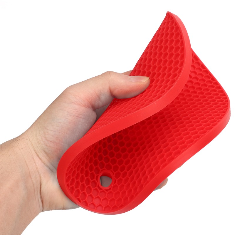 5Pcs Silicone Trivet Mat Square Round Honeycomb Hot Pad Non