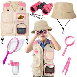 YOPINSAND Kids Explore Kit & Bug Catcher Kit, Kids Camping Gear for Kids, Outdoor Exploration Set with Safari Vest & Safari Hat, Ideal Outdoor Camping Adventure Toys for Boys Girls 3-12