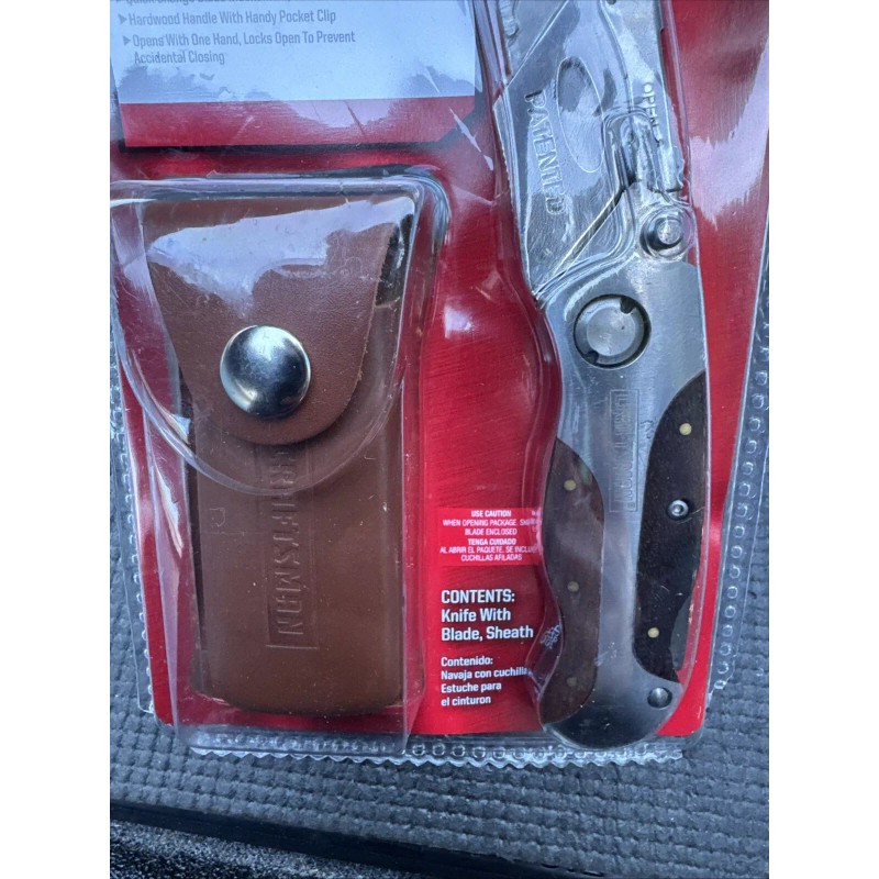 Craftsman Sears Craftsman Nos Folding Lockback Utility Knife 94845 Wood