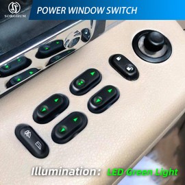 Sorghum Power Window Switch Driver Side - Master Window Switch for 04-08 Ford F150 Lobo 03-08 Crown Victoria 03-06 Expedition Mercury Grand Marquis Marauder Lincoln Mark LT Replace# 5L1Z14529AA 901339