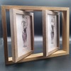 Double Sided Rotate Photo Frame,Wooden Photo Frame,Holds 4 Photos 6x4,Wedding
