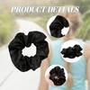 Silk Hair Scrunchies, 12 Pack Black Scrunchie for Women and