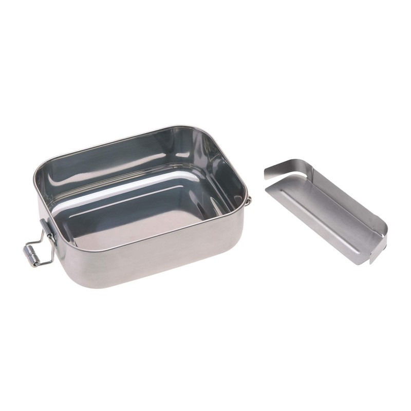 LÄSSIG Children's Lunch Box Stainless Steel and Bamboo Breakfast Box