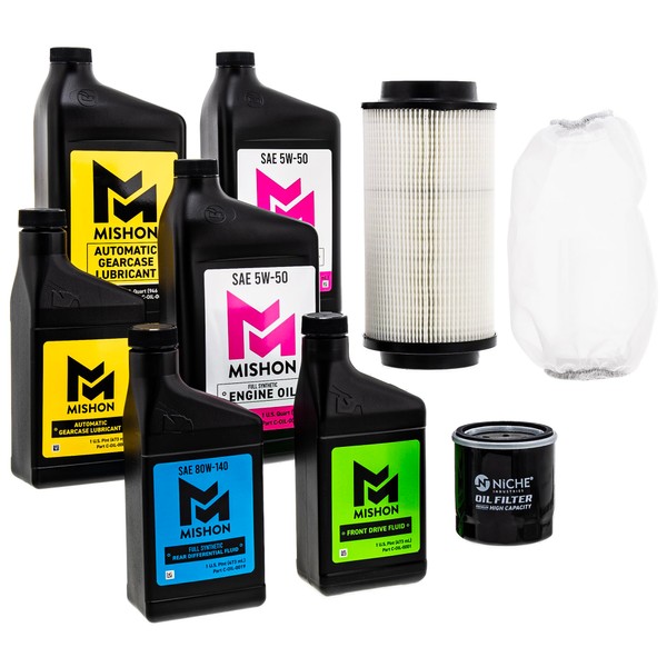 MISHON Full Service Engine Oil Change Kit for Polaris Sportsman