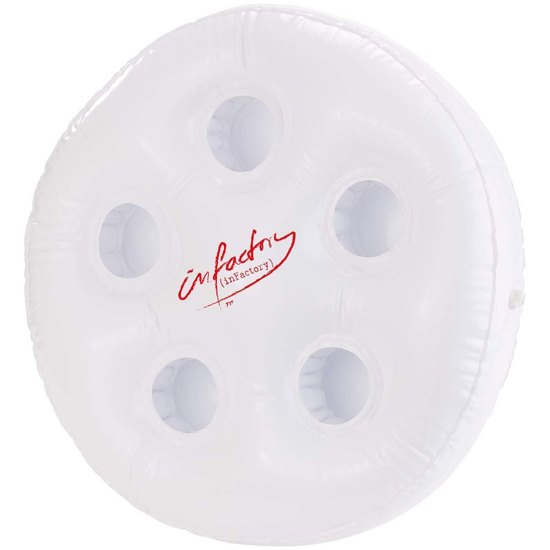 infactory Pool Tray: Inflatable Swimming Drink Holder, 5 Brackets, Diameter