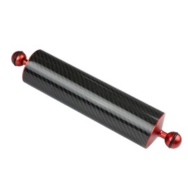 Underwater Camera Buoyancy Arm, Carbon Fiber Ball Head Lamp Mount, SLR Camera Waterproof Housing Accessory (Red, 12 inches)