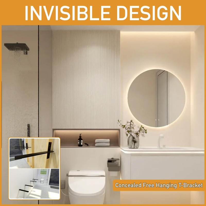18" Heavy Duty Floating Shelf Bracket (1-Pack) - 3/8" Thick