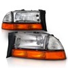 AmeriLite Chrome Headlights Parking Turn Signal Sets (4Pc) For Dodge