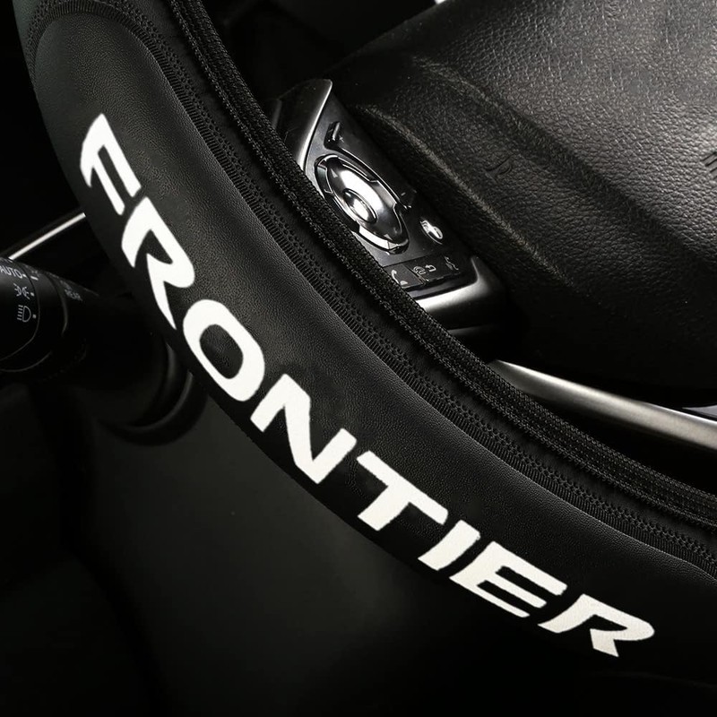 Leather Steering Wheel Cover Compatible with Frontier Universal Size (F)