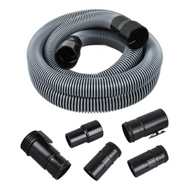 1-7/8-inch Shop Vacuum Hose for Ridgid Wet/dry Vac Replaceable Parts #WS17823A,10 Feet Long, Silver Black 1Pcs.