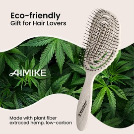 AIMIKE Hemp-Relax Detangling Hair Brush for Wet & Dry Hair, Beige