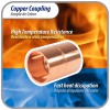 Appli Parts AP-A012 1/2 in Wrot Copper Coupling fitting CxC
