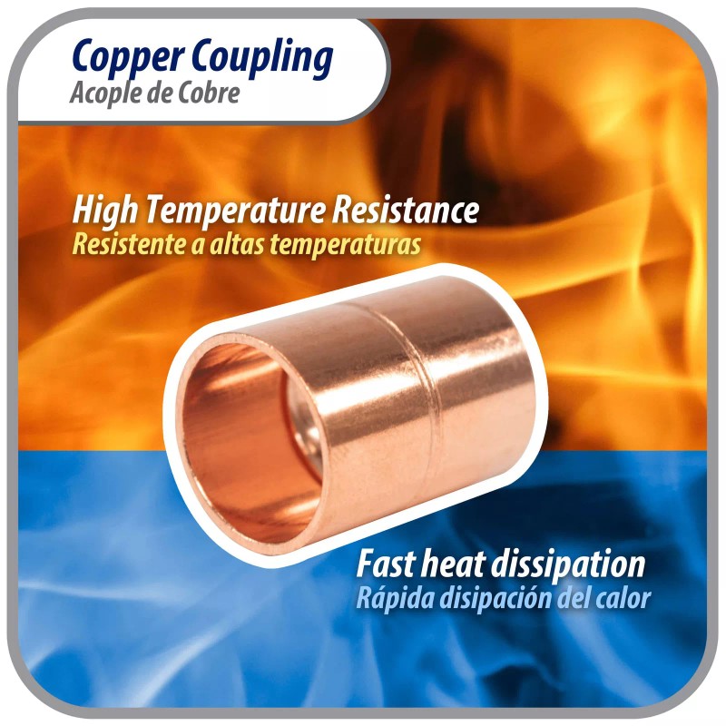 Appli Parts AP-A012 1/2 in Wrot Copper Coupling fitting CxC