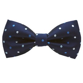 Bowties.jp bd026 Navy Dot Bowtie, Bowtie, Easy to Wear Type, Navy, Blue, Navy