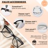 MARE AZZURO Large Square Reading Glasses +2.50 Women Stylish Big
