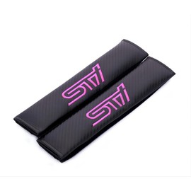 Subaru Seat Belt Cover Seat Belt Pad Seat Belt Shoulder Shoulder Pad Leather Embroidered Carbon Style Set of 2 Universal (STI)
