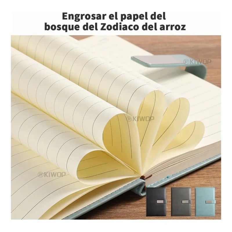 Agenda De Cuero Libretas Hebilla Magnética Con Bolígrafo