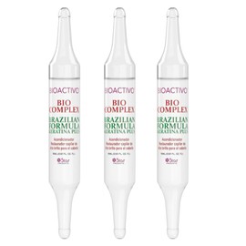 Multi Pack Bio Complex Keratin Dominican Natural Hair Treatment High Shine Conditioner Leave In Hydrating Conditioning Hair Repairing Thickening Hair Growth (Pack of 3)