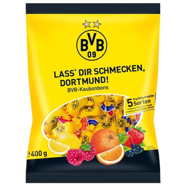 Woogie Borussia Dortmund BVB Chew Sweets, Pack of 1 (1 x 400 g)