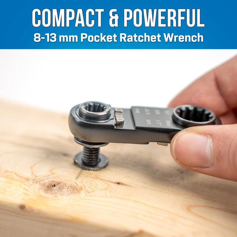 Jonard Tools PRW-813 Pocket Ratchet Wrench – 8-13 mm Hand