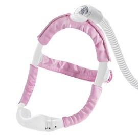 4 PCS Satin CPAP Strap Covers, Comfort CPAP Mask Cushions to Fit Dreamwear Headgear or AirFit, Silky CPAP Mask Strap Covers, Anti Wrinkle CPAP Hair Protector for Reducing Red Marks (Pink)