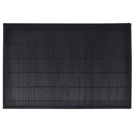 vidaXL Handmade Bamboo Placemats, 30x45 cm, Black, 6-Piece Set - Non-slip Gauze Backing, Easy Clean, Modern Dining Table Décor