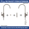 iSpring AFX3 Water Filter 3-Inch Faucet Stem Extender for 1/4-Inch