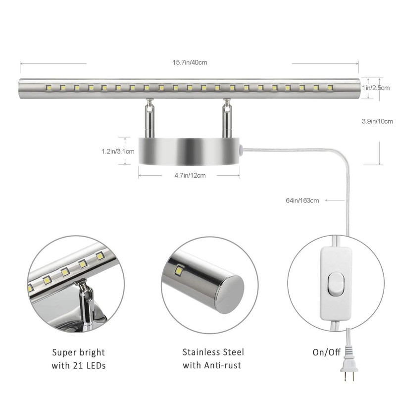 Bathroom Vanity Lights for Bathroom Light Fixutres 15.7 Inches Bathroom