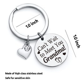 RSZOTW New Grandma Gifts For Best Grandma Ever Gift For First Time Grandmom Keychain Grandma To Be Gift New Nana Gifts First Mothers Day Jewelry