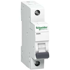 Schneider A9 K01113 Circuit Breaker K60 N B Characteristic/6KA 1P, 13 A – White