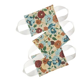 Baby Proof Door Silencer & Cloth Latch Cover, Quiet Close Anti-Slam Pads to Prevent Slamming and Accidental Locking, for Nursery and Toddler Safety (3, Beige Floral Pattern, 4.1 * 3.1 inches)
