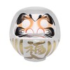 Takasaki Daruma HKDM-3-WH-10 Figurine, White, No. 3, 4.7 x 4.3